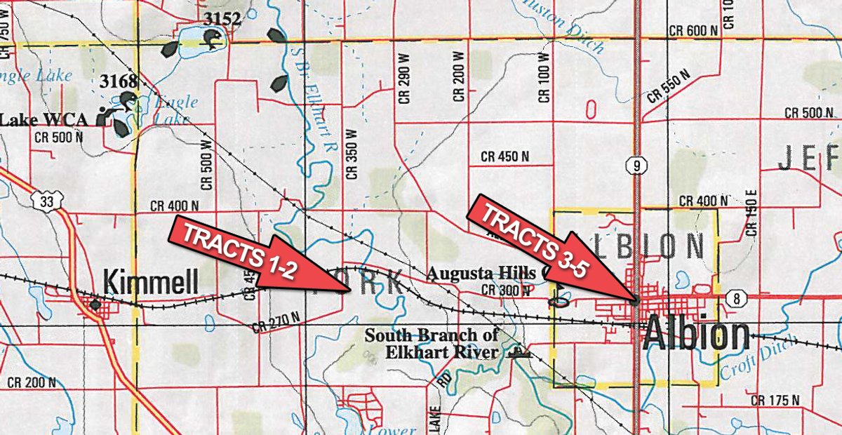 Area map - 22+ Acres Commercial and Residential Offered in 5 Tracts